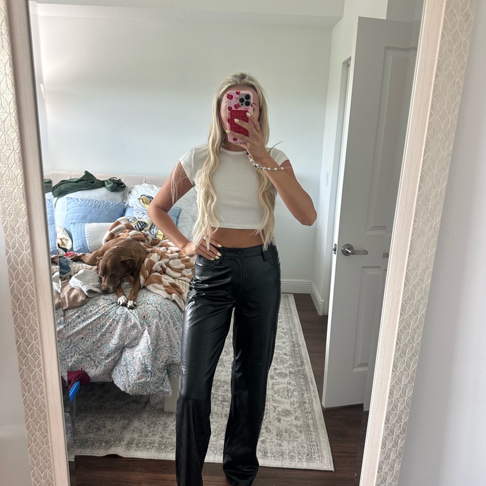 Abercrombie leather pants- new condition